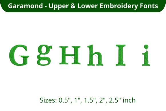 Garamond Font GHI