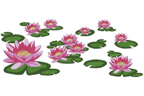 Lotus Flower with Leaves