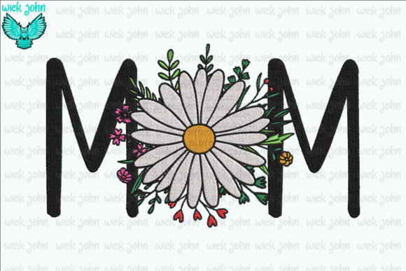 Mom Flower Embroidery