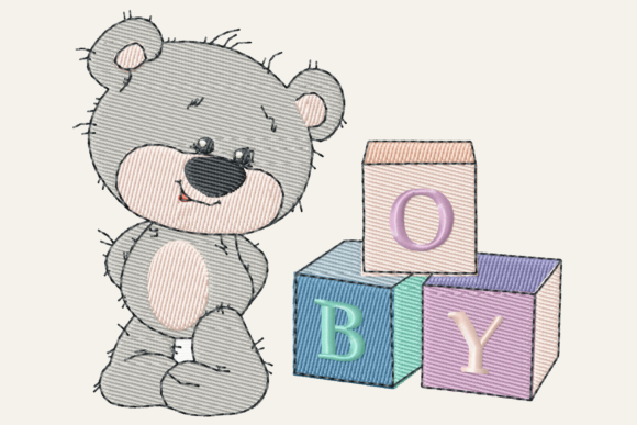 Teddy Bear with Cubes